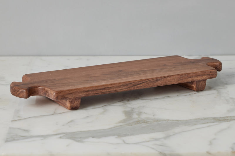 Normandy Wood Riser Footed Tray, Large
