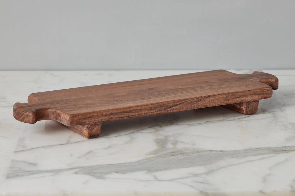 Normandy Wood Riser Footed Tray Large