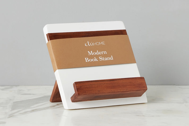 Modern iPad / Cookbook Holder, White