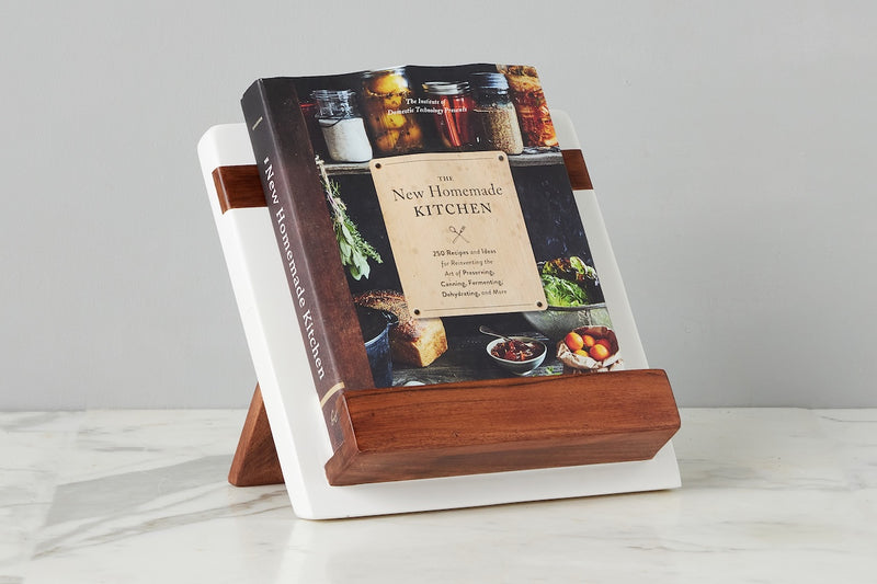Modern iPad / Cookbook Holder, White