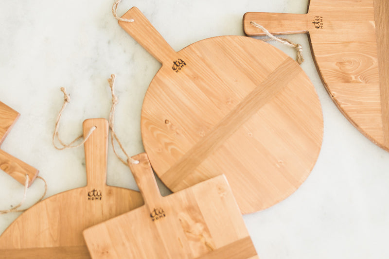 Round Pine Charcuterie Board, Small