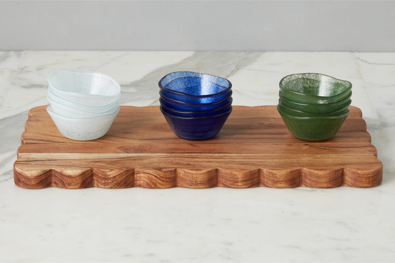 Glass Dipping Bowls, Set of 4, Heritage Tones