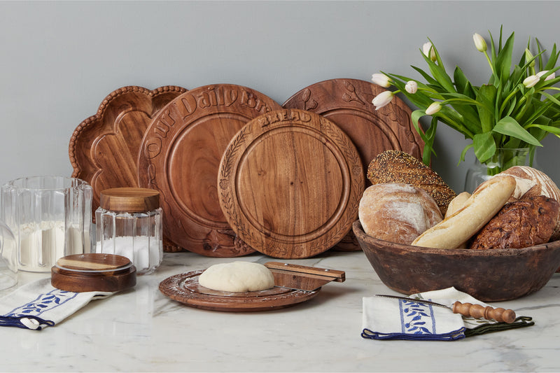 Vintage Wood Bowl, Carved Handle