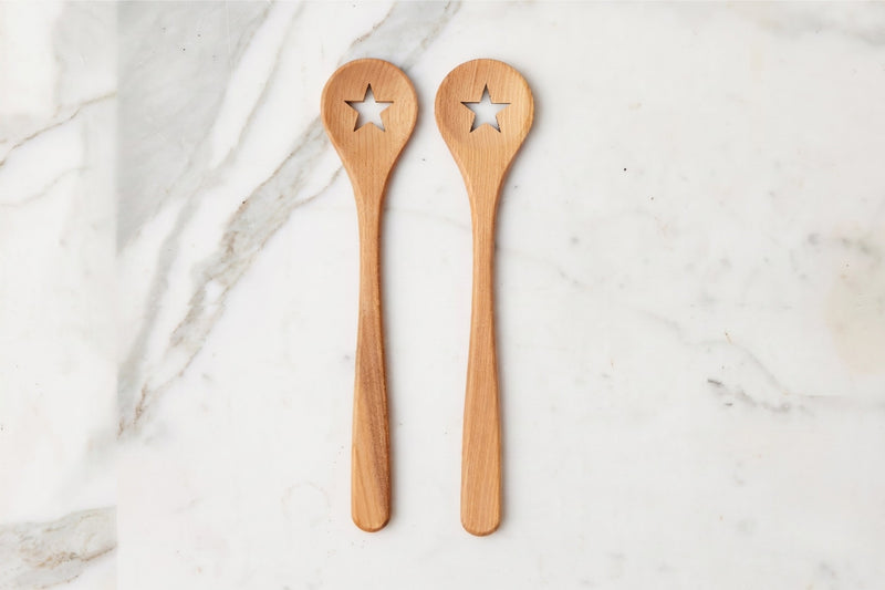 Euro Star Spoon Set, Beechwood