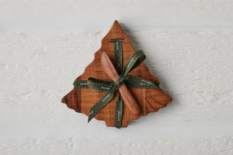 Mini Tree Board, Natural, Spruce Ribbon