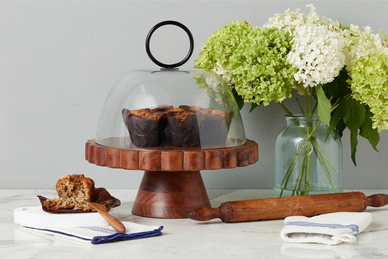Natural Scalloped Cake Stand