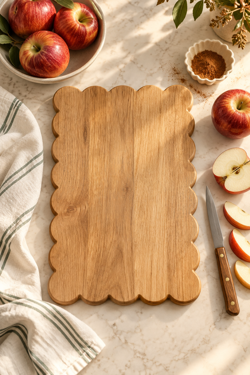 Scalloped Cutting Board, Medium Rectangle