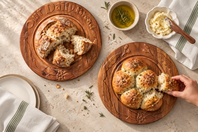 Vintage English Bread Board: Our Daily Bread, Medium, Natural