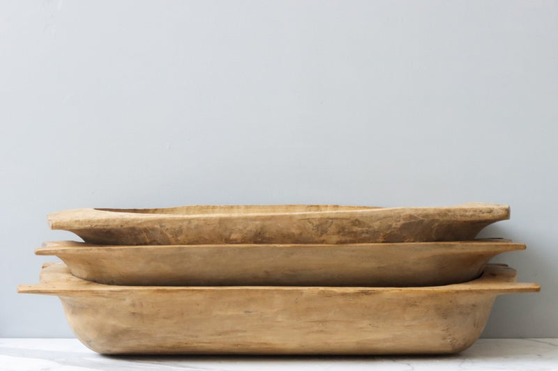 Antique Oval Dough Bowl, Large