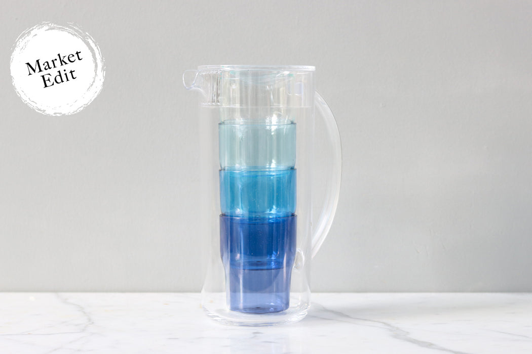Stacked Nested Pitcher, Blue