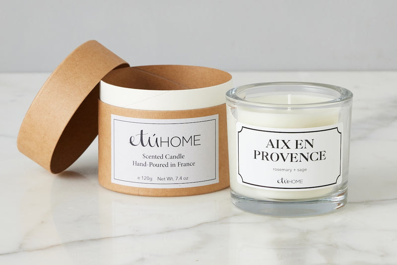 Hand-poured French Candle, Aix en Provence scent, Rosemary and Sage