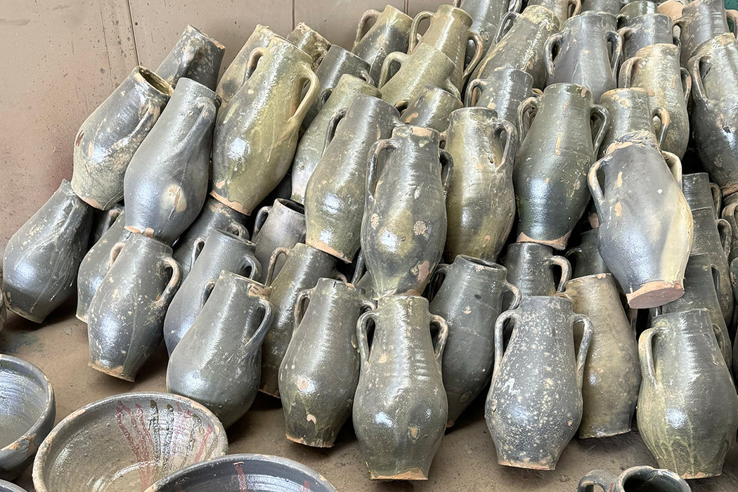 Found Blue Tones Amphora