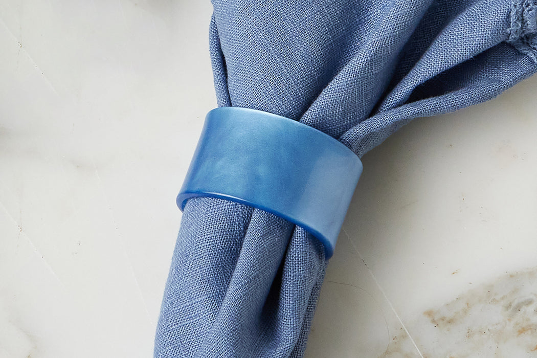 Acrylic Napkin Ring, Blue