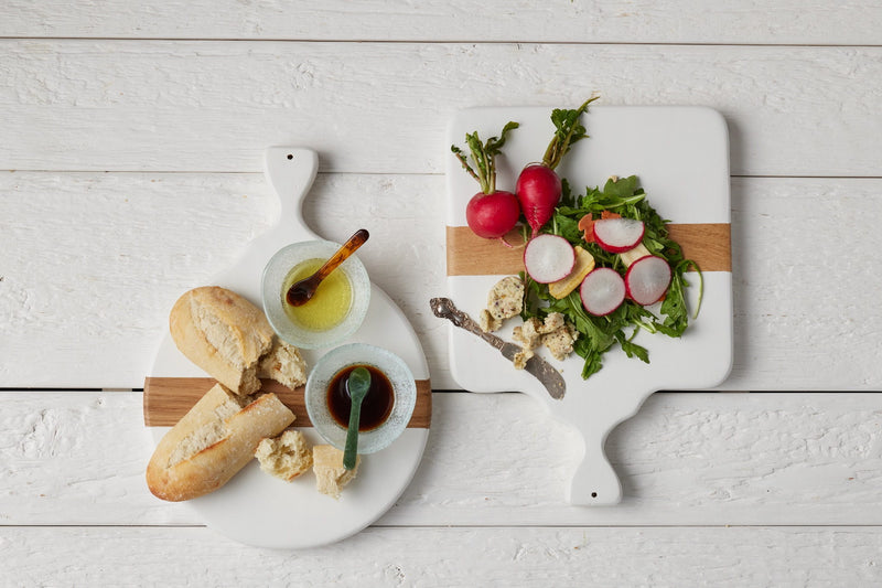 Mod Cheese Board, Small Rectangle, White