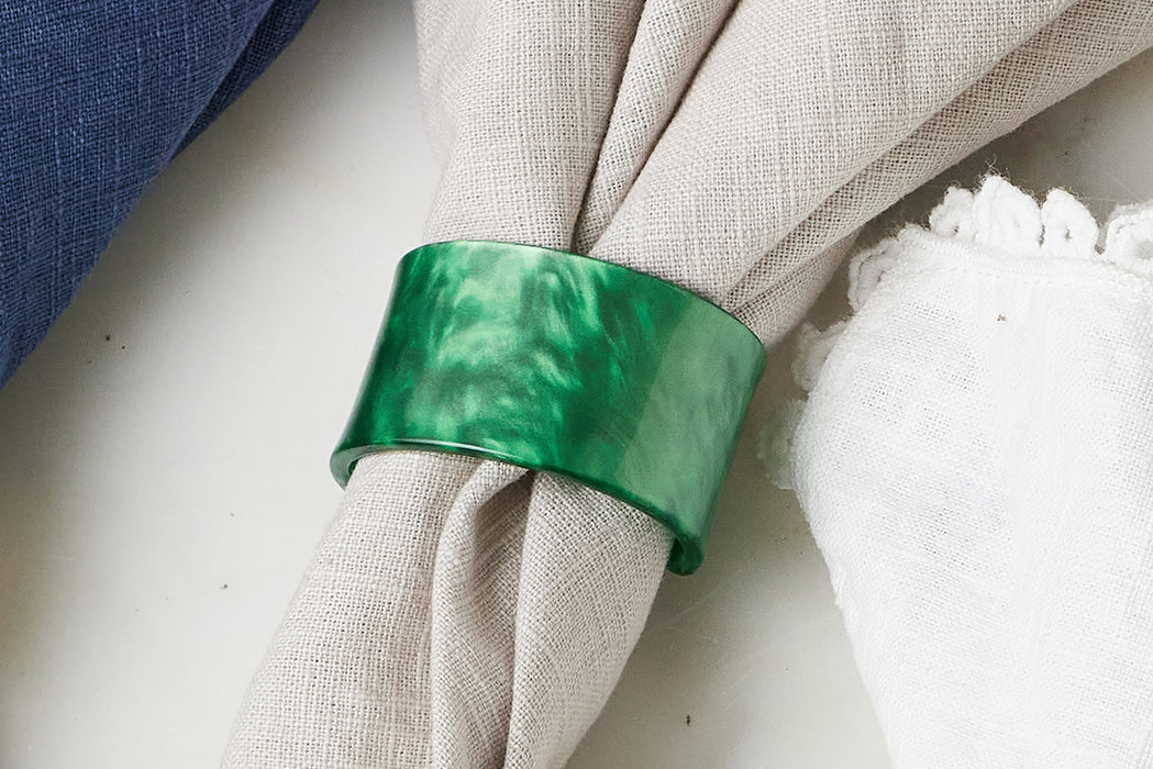 Acrylic Napkin Ring, Emerald