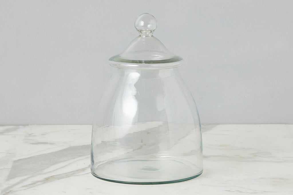 Vintage Glass Bon Bon Jar Lid Large