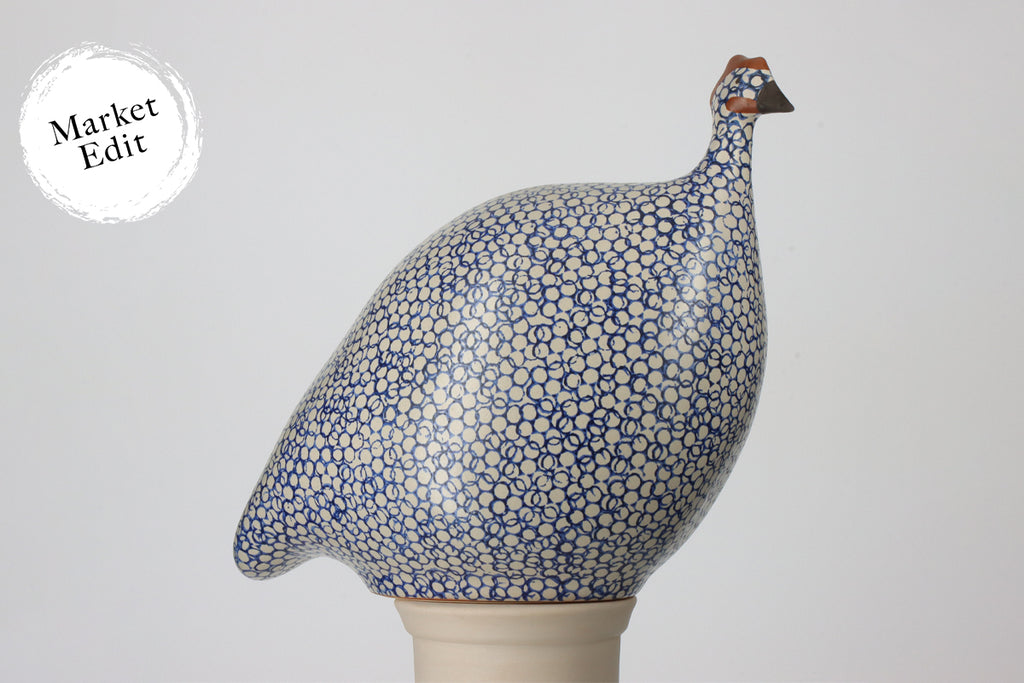 Guinea Fowl Matte Spotted Cobalt