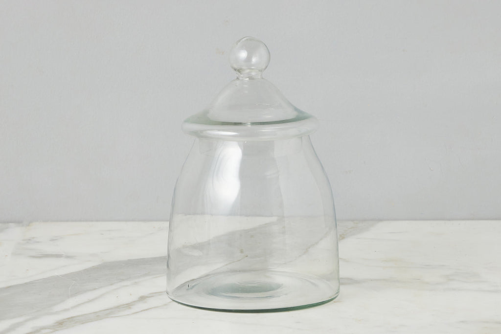 Vintage Glass Bon Bon Jar Lid Medium