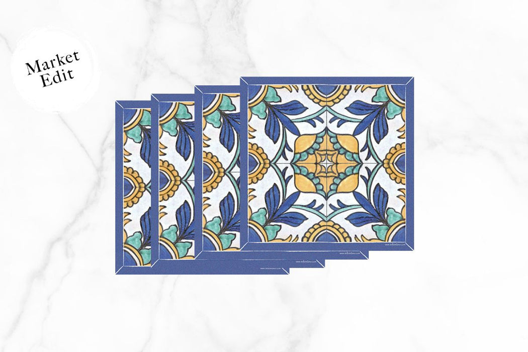 Positano H Italian Square Coaster, Set of 4