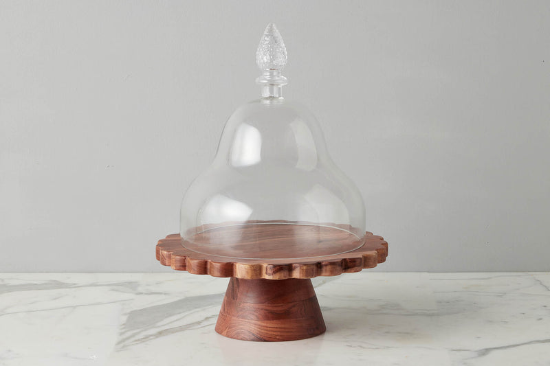 Natural Scalloped Cake Stand