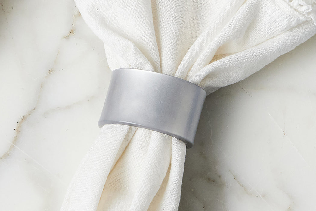 Acrylic Napkin Ring, Silver