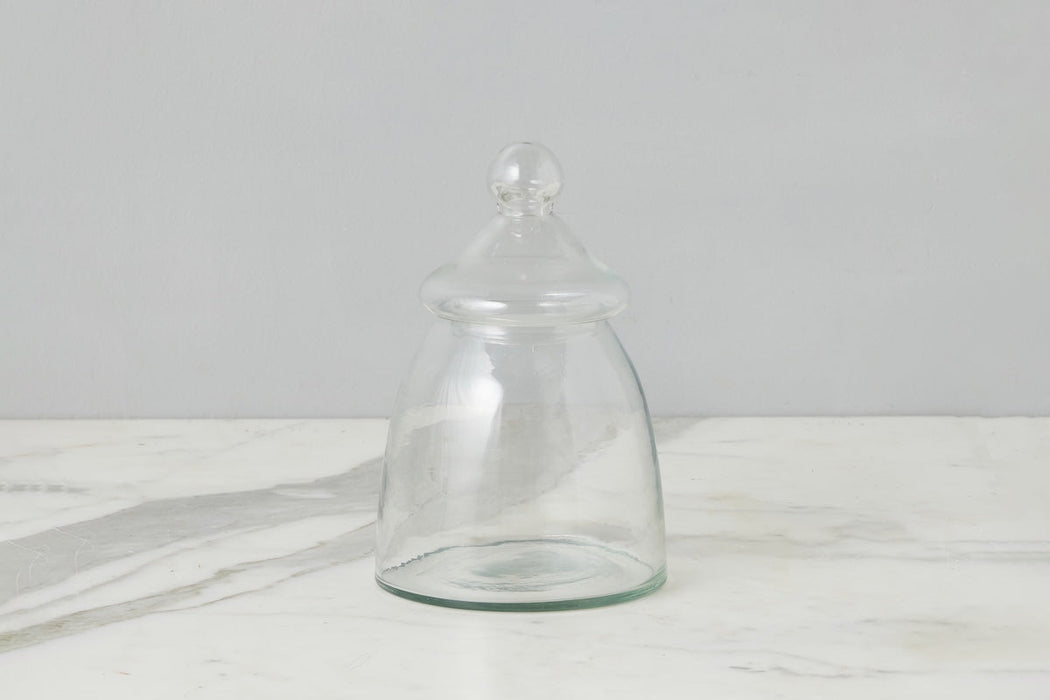 Vintage Glass Bon Bon Jar with Lid, Small