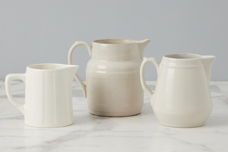 Country French White Pitcher