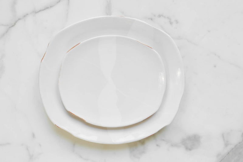 Exposed Edge Organic Dinner Plate, Large