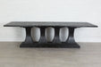 etúHOME Camden Pedestal Rectangle Table, Black 3