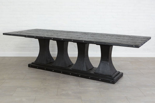 etúHOME Camden Pedestal Rectangle Table, Black 1