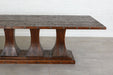 etúHOME Camden Pedestal Rectangle Table, Saddle 3