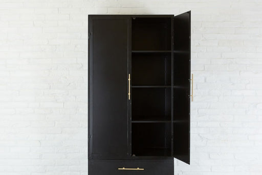 Black Kitchen Cabinet with Drawers