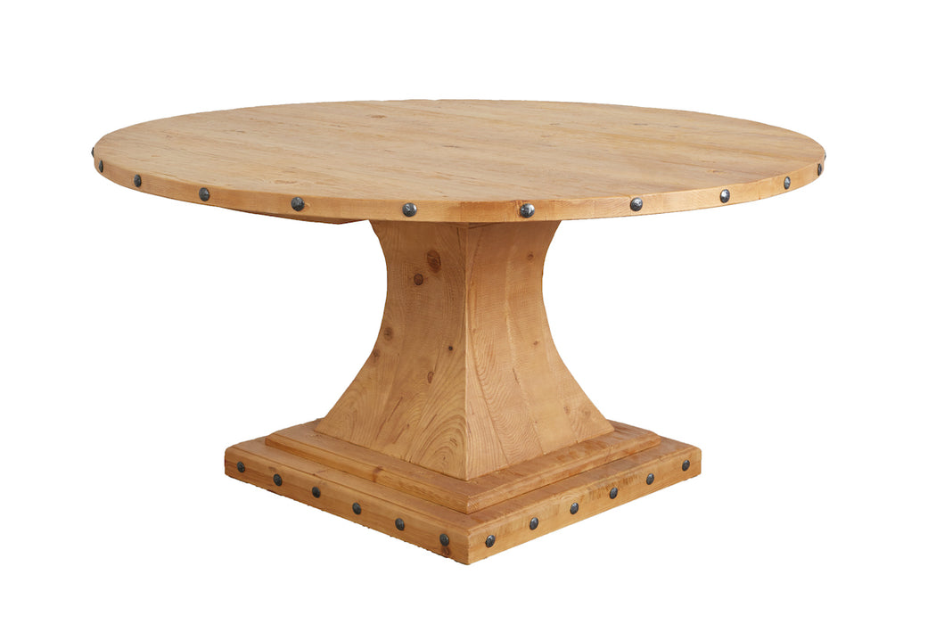 Camelot Pedestal Round Table, Natural