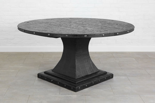 etúHOME Camelot Pedestal Round Table, Black 1