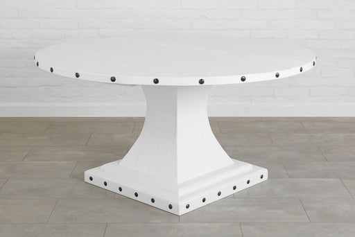 Camelot Pedestal Round Table, White