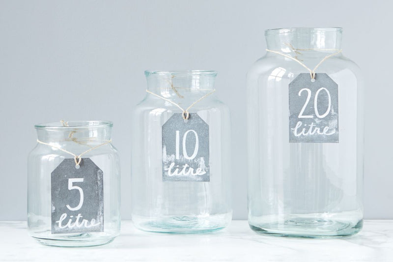 etúHOME Clear Mason Jar, 10L 2
