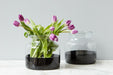 etúHOME Black Colorblock Flower Vase