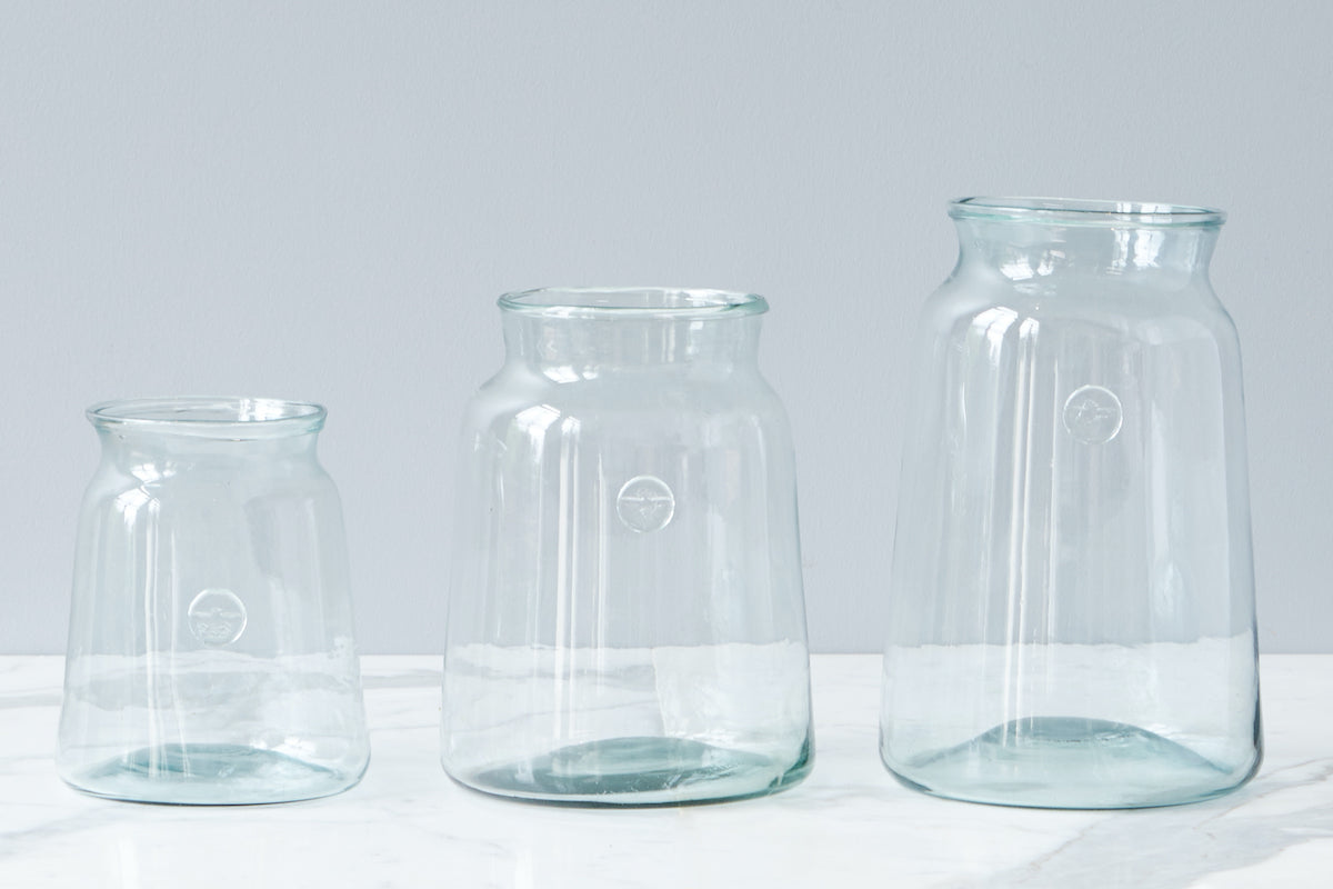 Recycled Glass French Mason Jar