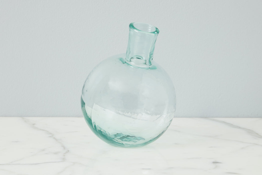 Pair of Large Spherical Clear Glass Bottles - Accessories/Decoration