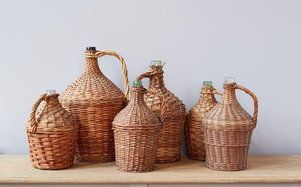Found Wicker Demijohn