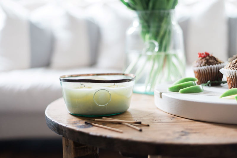 Hand-poured French Candle, Porto Vecchio scent, Fig Leaf and Sea Salt, Large