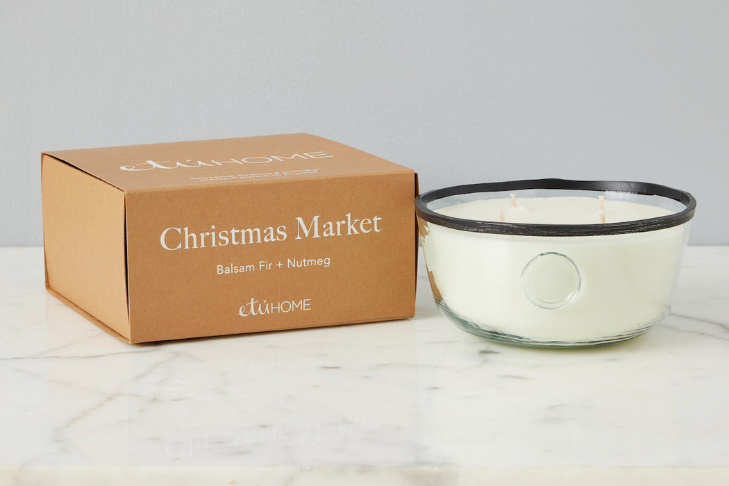 Christmas Market, Balsam Fir and Nutmeg Candle, Large