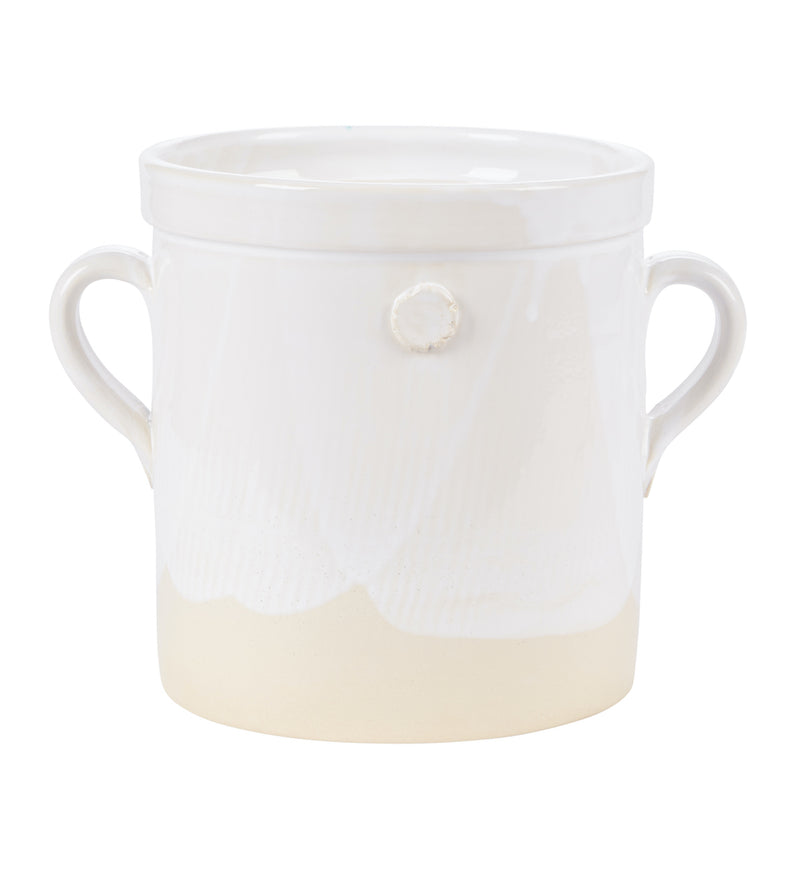 White Handthrown Crock