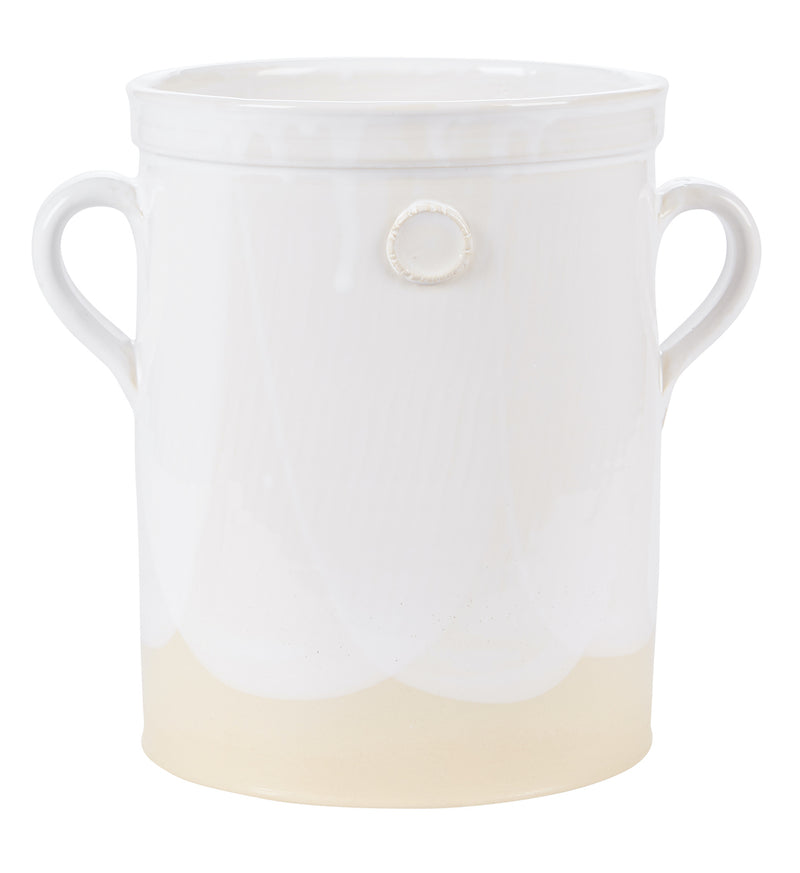 White Handthrown Crock