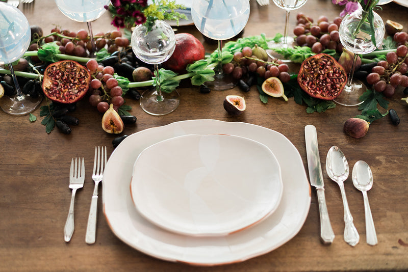 Exposed Edge Organic Dinner Plate, Large