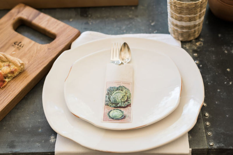 Exposed Edge Organic Dinner Plate, Large