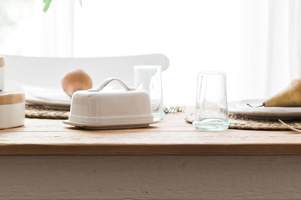 Exposed Edge Butter Dish, Large