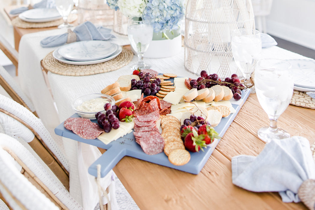 Caitlin Wilson French Blue/White Rectangle Mod Charcuterie