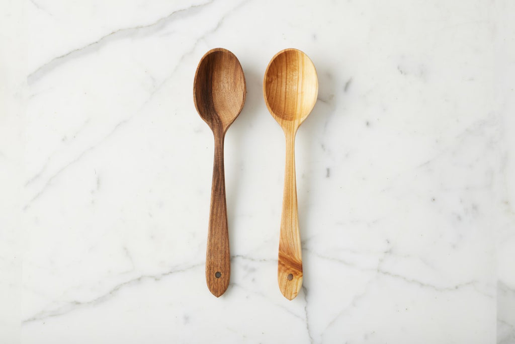 Euro Large Serving Spoon Set Fruitwood