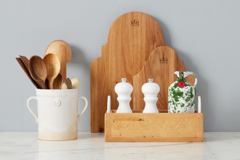 Euro Large Serving Spoon Set, Fruitwood